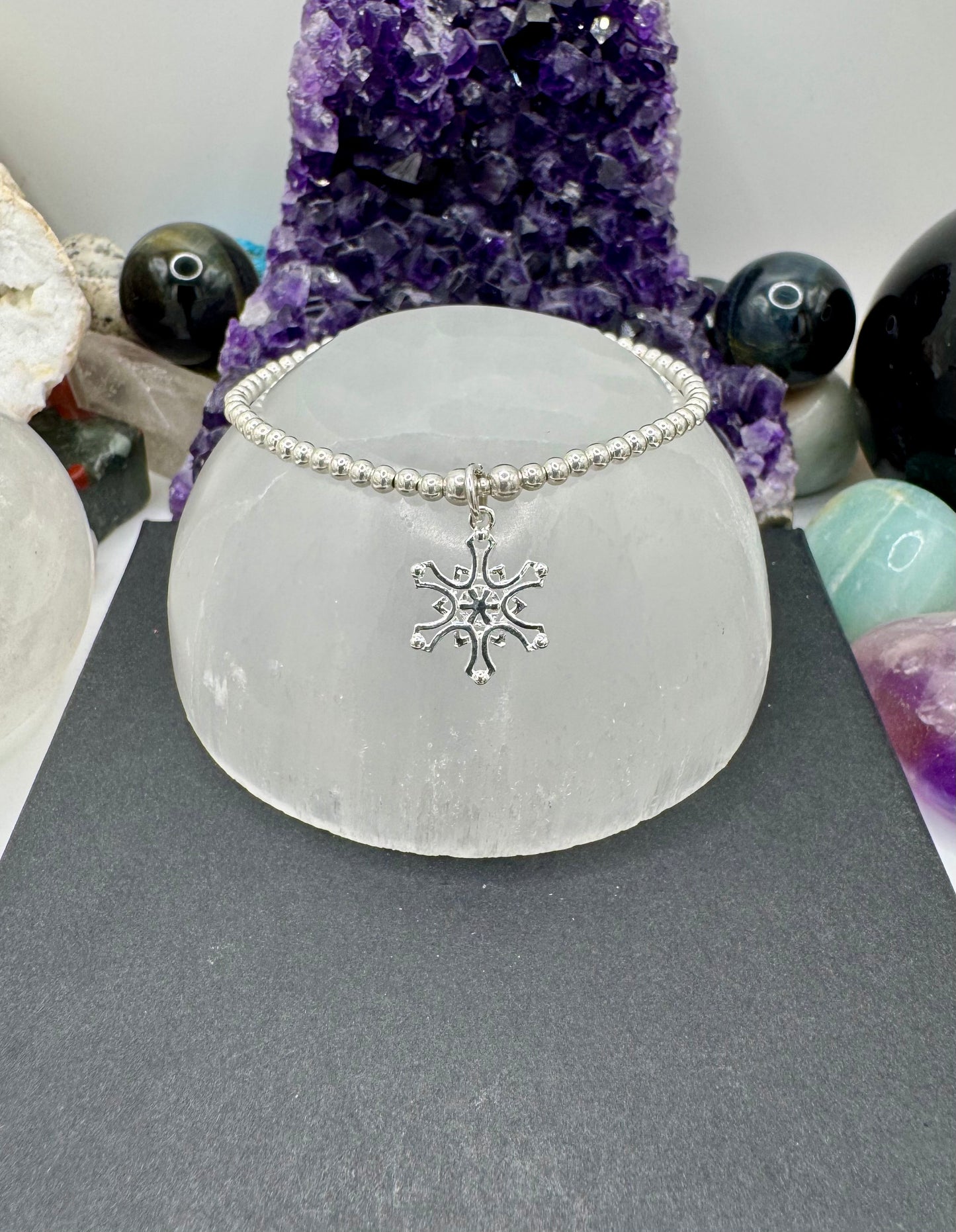 STERLING SILVER SNOWFLAKE BRACELET