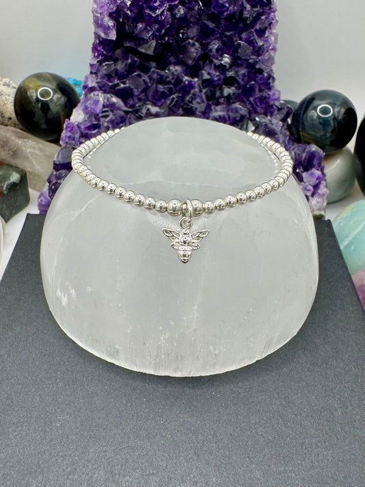 STERLING SILVER SMALL BEE BRACELET