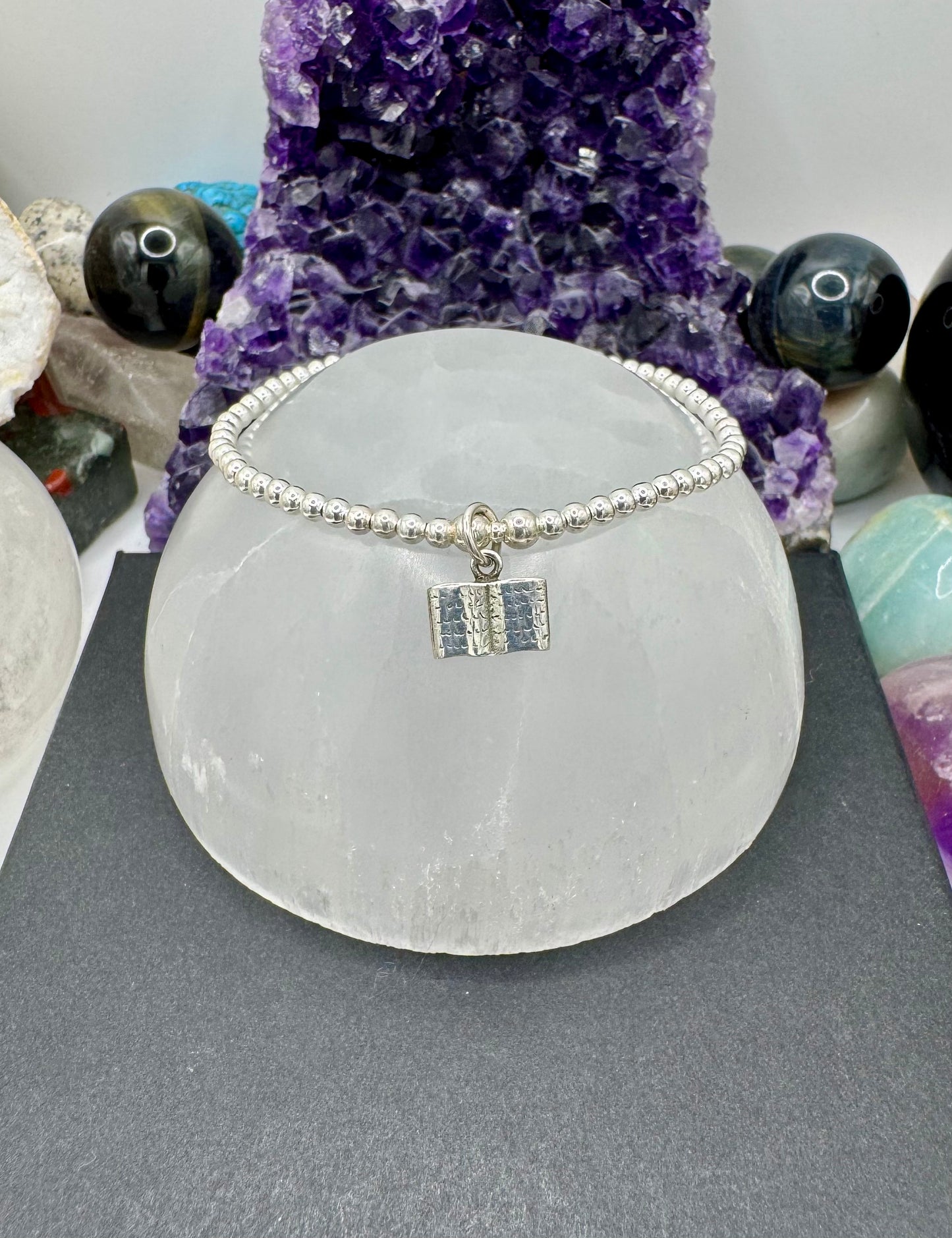 STERLING SILVER BOOK OF SHADOWS BRACELET