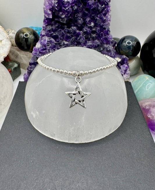 STERLING SILVER PENTAGRAM BRACELET