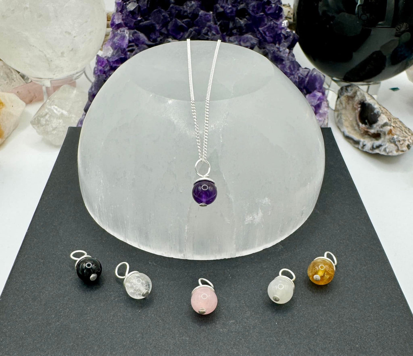 BEGINNERS / MUST HAVE STERLING SILVER GEMSTONE NECKLACE SET