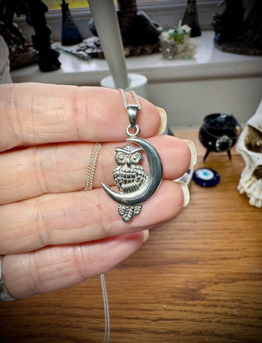 OWL IN THE MOON NECKLACE