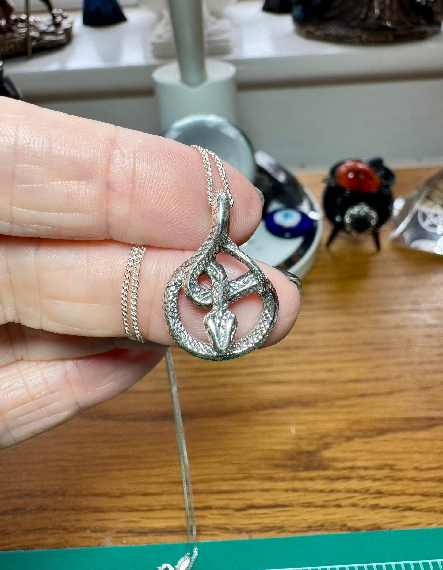 STERLING SILVER SNAKE NECKLACE