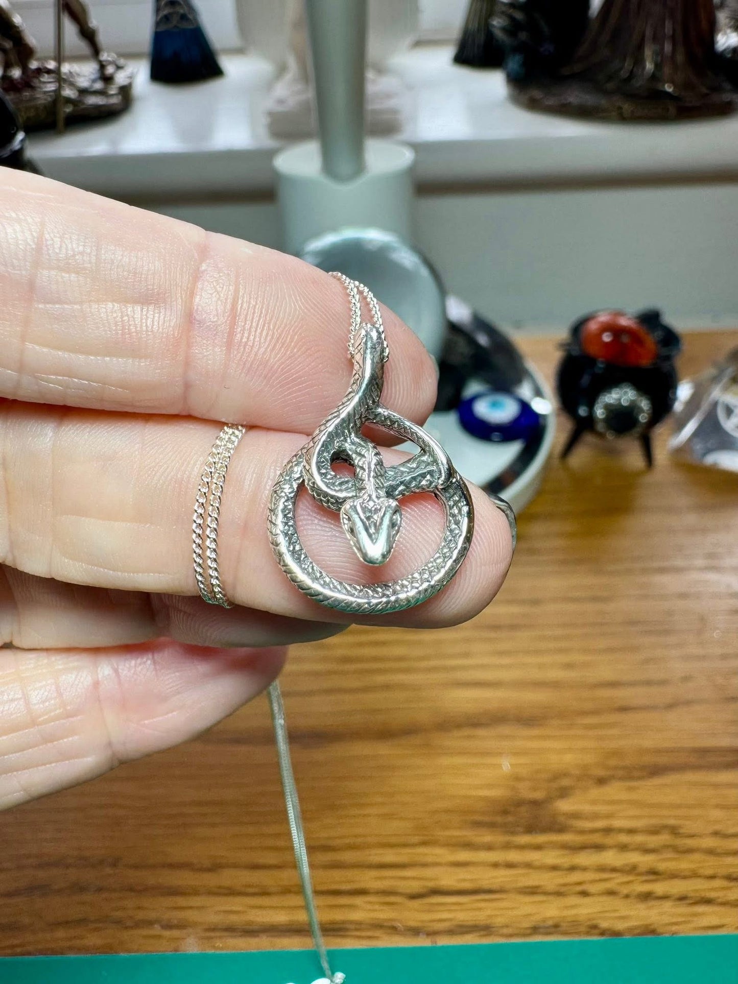 STERLING SILVER SNAKE NECKLACE