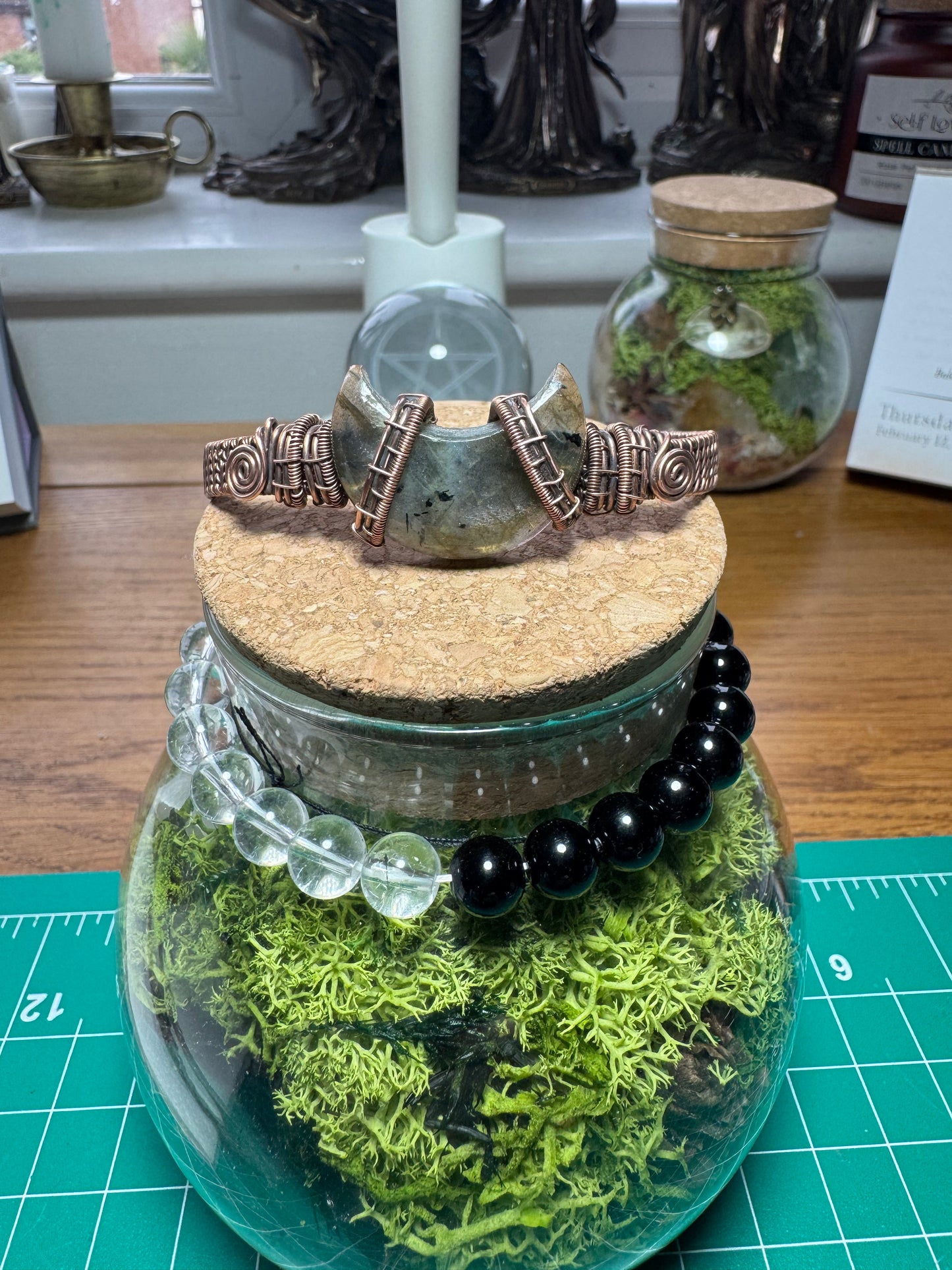 LABRADORITE COPPER CUFF BRACELET