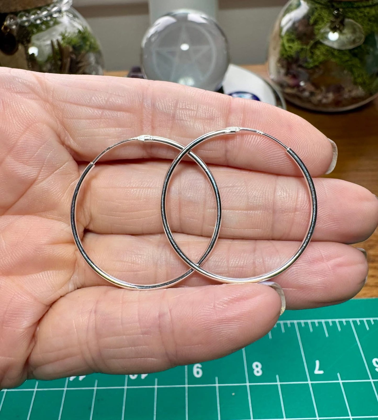30mm STERLING SILVER HOOP EARRINGS
