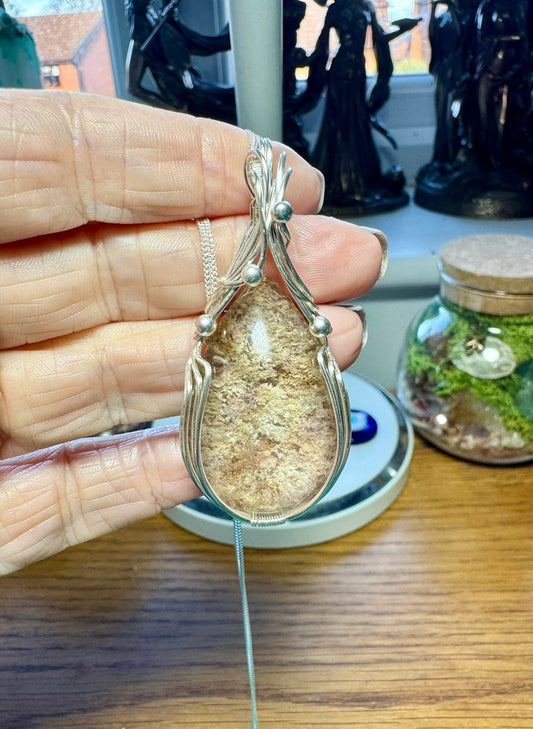 LODOLITE / GARDEN QUARTZ NECKLACE