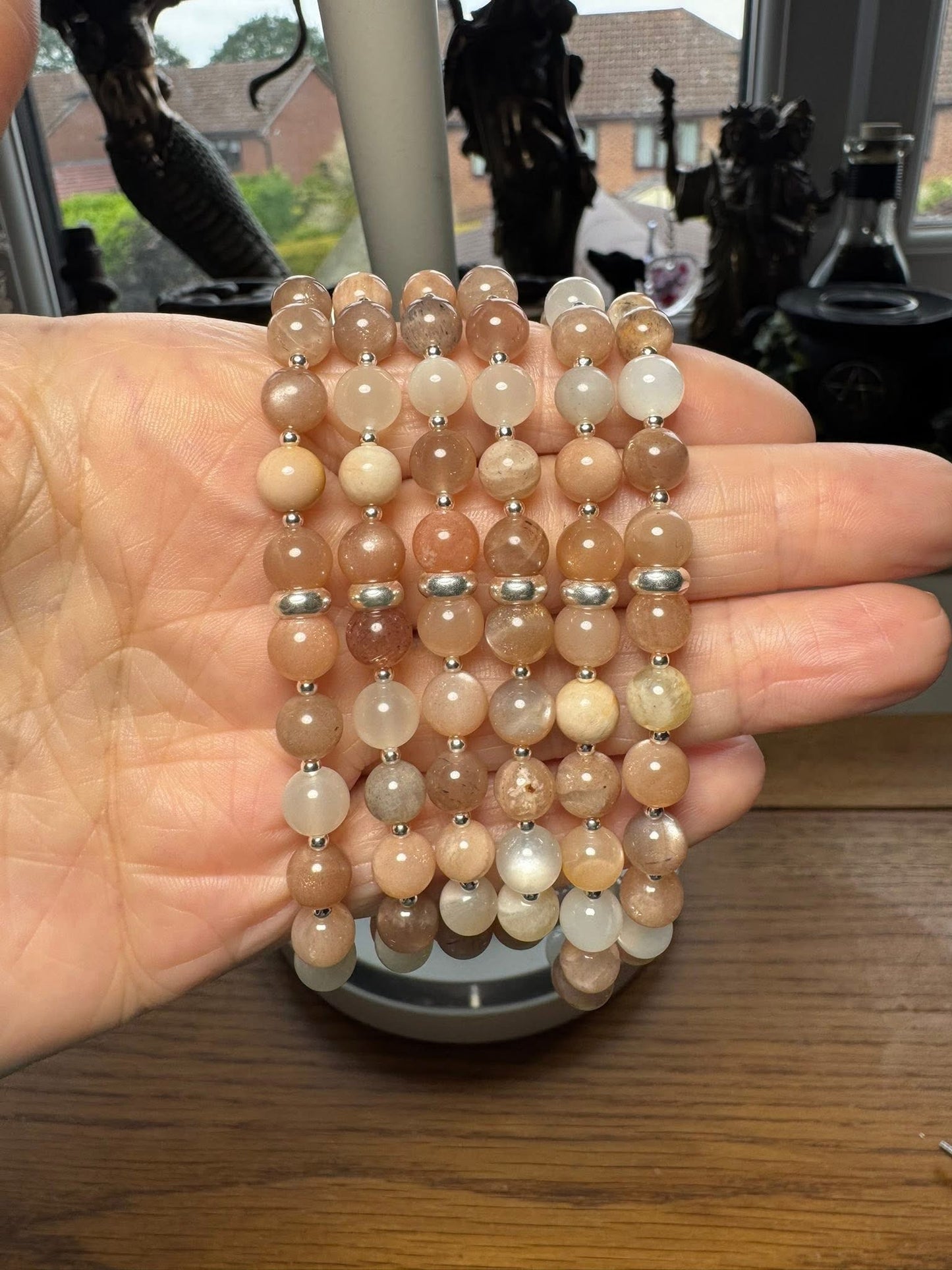 PEACH MOONSTONE BRACELETS