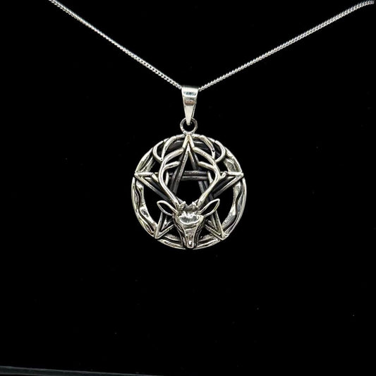 STAG ON PENTACLE NECKLACE