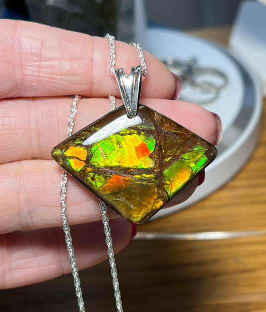 GENUINE AMMOLITE NECKLACE