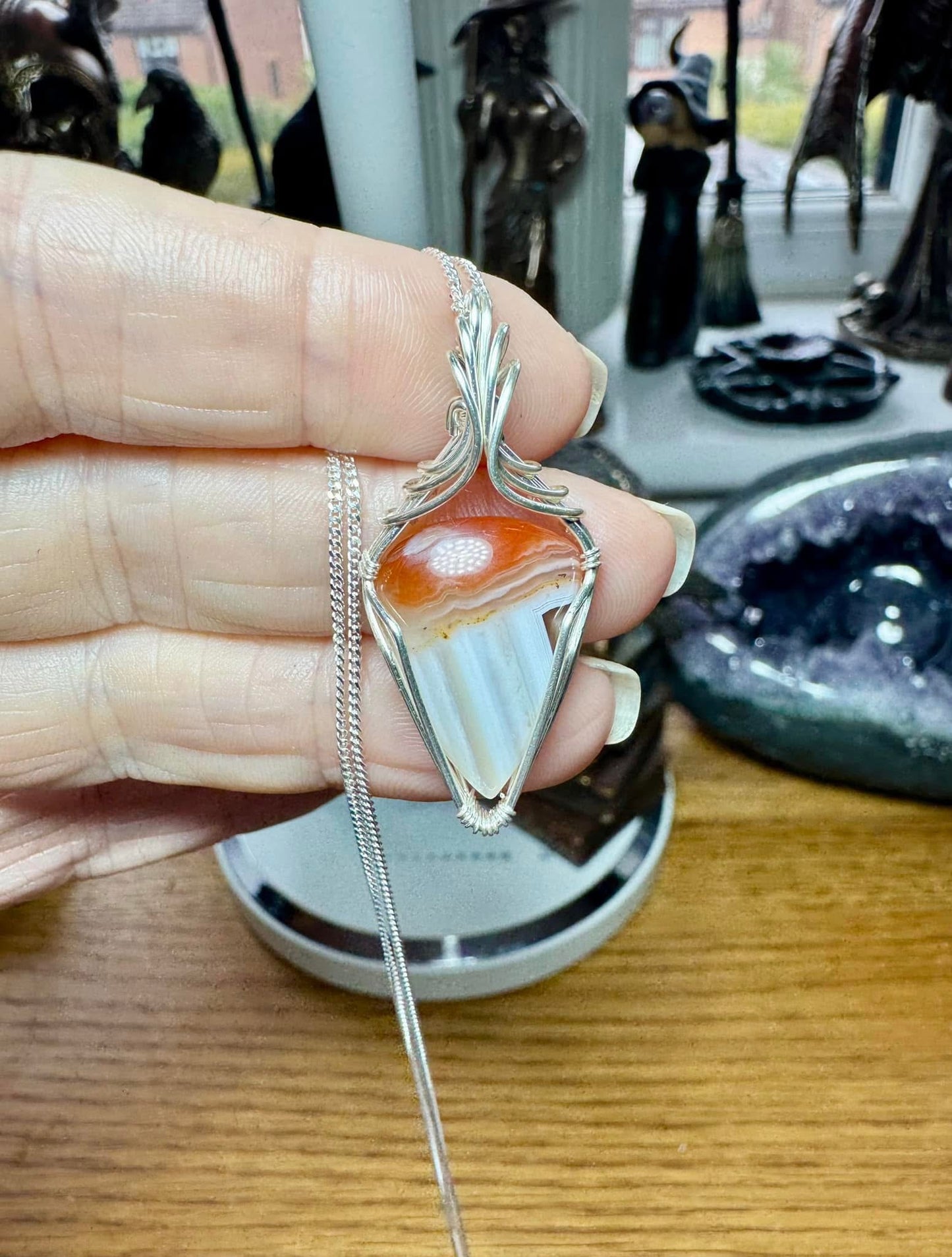 WIRE WRAPPED BOTSWANA AGATE