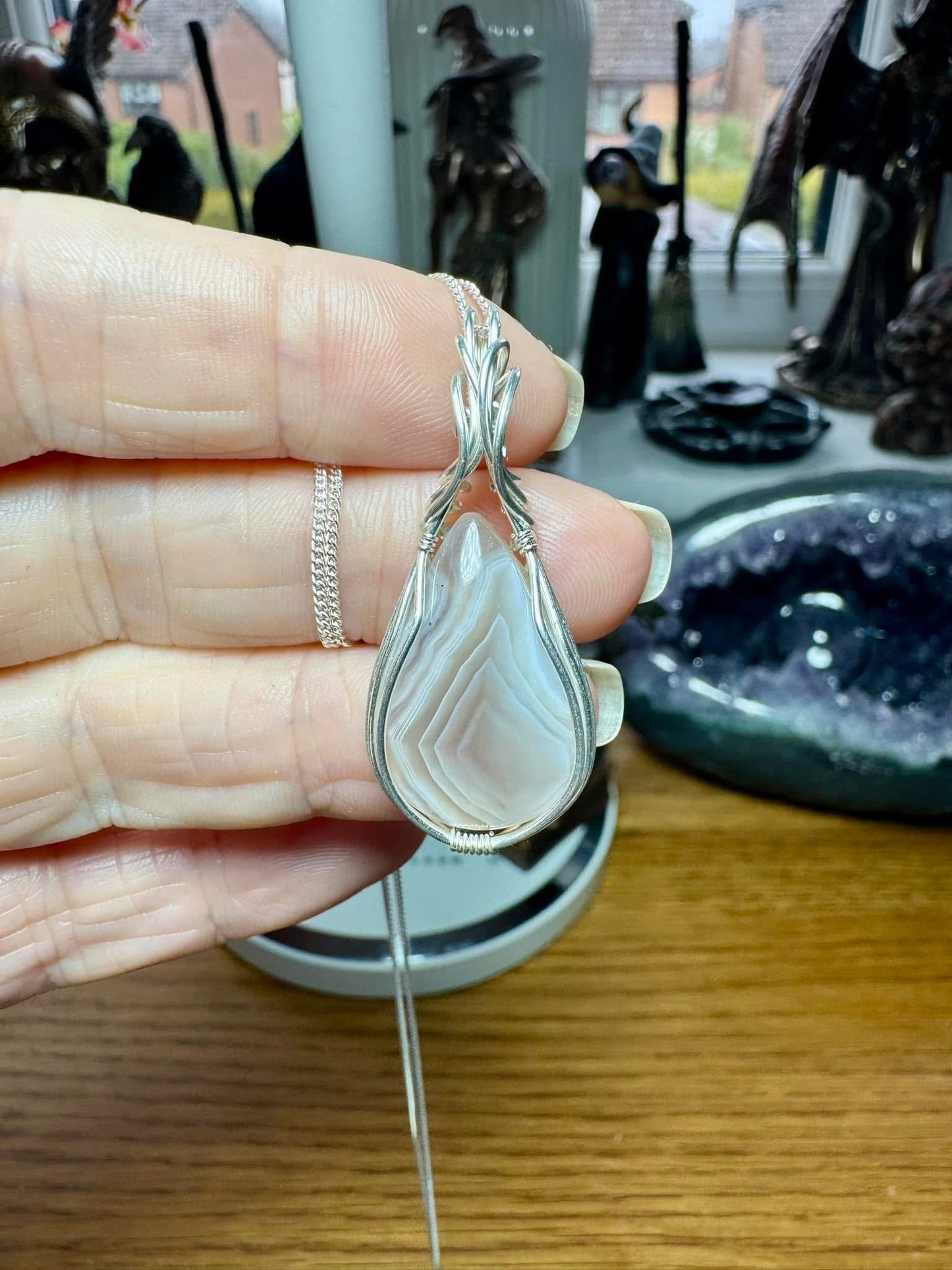 WIRE WRAPPED BOTSWANA AGATE