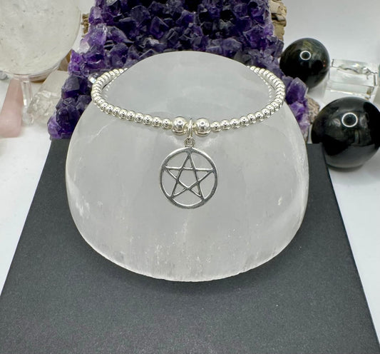 STERLING SILVER PENTACLE BRACELET